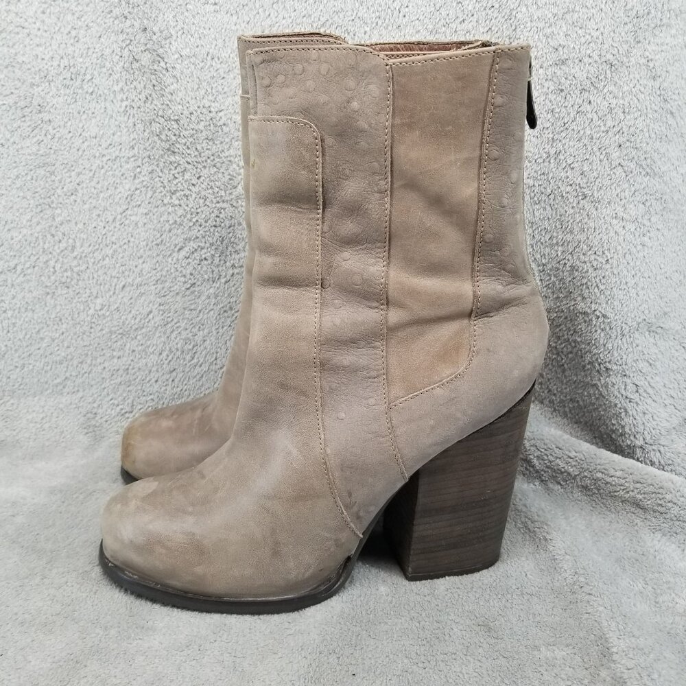 Pollini Shoes Womens EU 37 US 6.5 Brown Leather Italian Ankle Booties *Read*